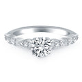 14k White Gold Fancy Shaped Diamond Engagement Ring - Coolpeacock