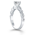 14k White Gold Fancy Shaped Diamond Engagement Ring - Coolpeacock