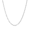 14K White Gold Fine Paperclip Chain (1.50 mm) - Coolpeacock