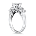 14k White Gold Five Stone Diamond Trellis Engagement Ring - Coolpeacock