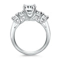 14k White Gold Five Stone Diamond Trellis Engagement Ring - Coolpeacock