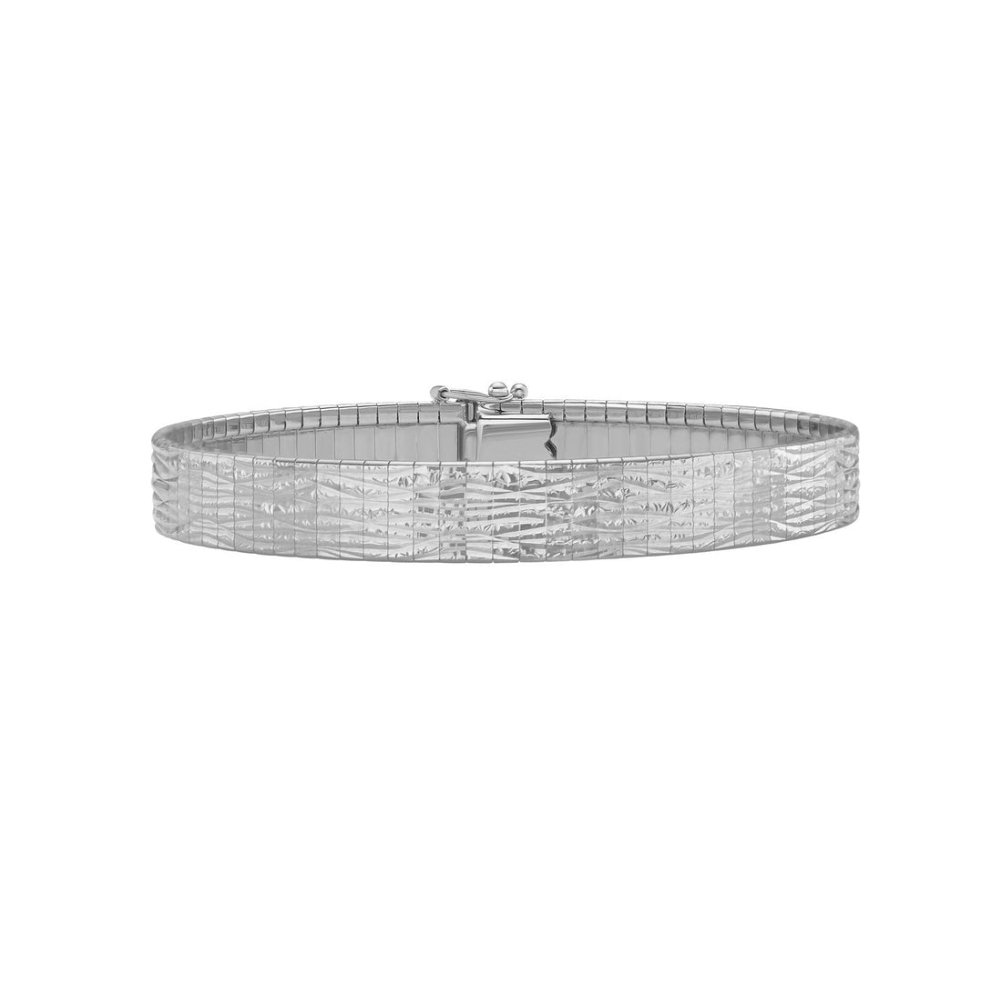 14k White Gold Glacier Bracelet (8.10 mm) - Coolpeacock