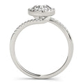 14k White Gold Halo Design Bypass Round Diamond Engagement Ring (5/8 cttw) - Coolpeacock