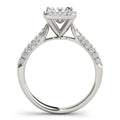 14k White Gold Halo Pave Band Diamond Engagement Ring (1 1/3 cttw) - Coolpeacock