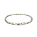 14k White Gold Heart Bracelet (3.00 mm) - Coolpeacock