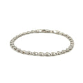 14k White Gold Heart Bracelet (3.00 mm) - Coolpeacock