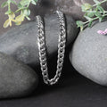 14K White Gold Miami Cuban Semi Solid Chain (7.00 mm) - Coolpeacock