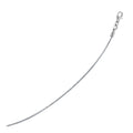 14k White Gold Necklace in a Round Omega Chain Style - Coolpeacock