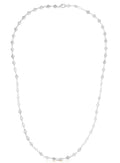 14k White Gold Necklace with Polished Circles - Coolpeacock