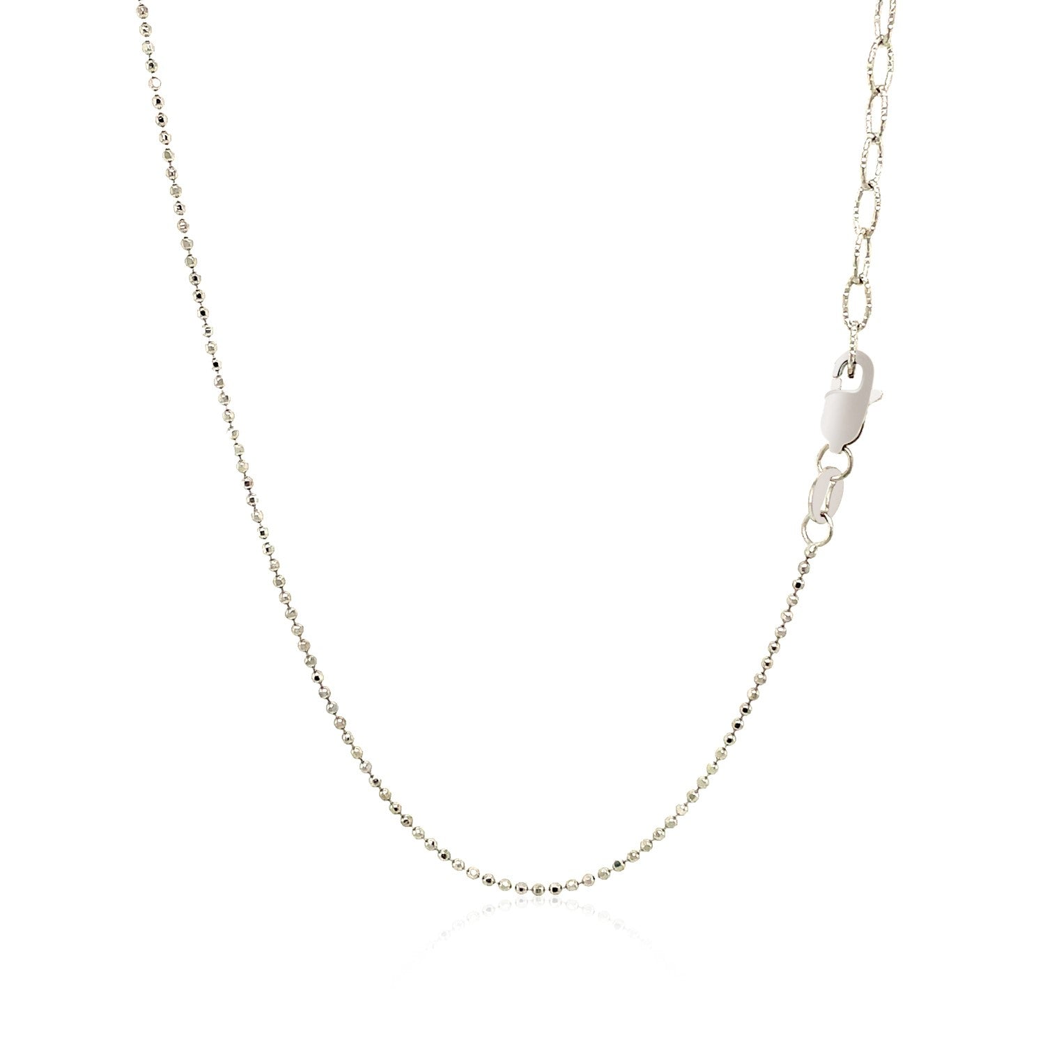 14k White Gold Necklace with Round Diamond Charms - Coolpeacock