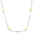 14k White Gold Necklace with White Pearls - Coolpeacock