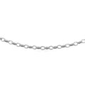 14k White Gold Oval Rolo Bracelet (3.20 mm) - Coolpeacock