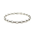 14k White Gold Oval Rolo Bracelet (4.60 mm) - Coolpeacock