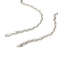 14k White Gold Oval Rolo Chain (4.60 mm) - Coolpeacock