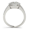 14k White Gold Pave Style Diamond Engagement Ring (1 3/8 cttw) - Coolpeacock