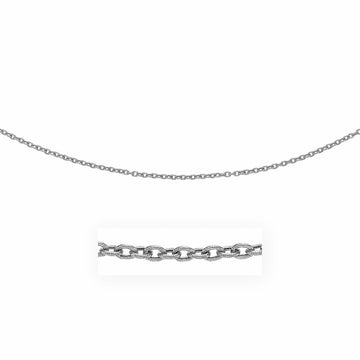 14k White Gold Pendant Chain with Textured Links (2.90 mm) - Coolpeacock