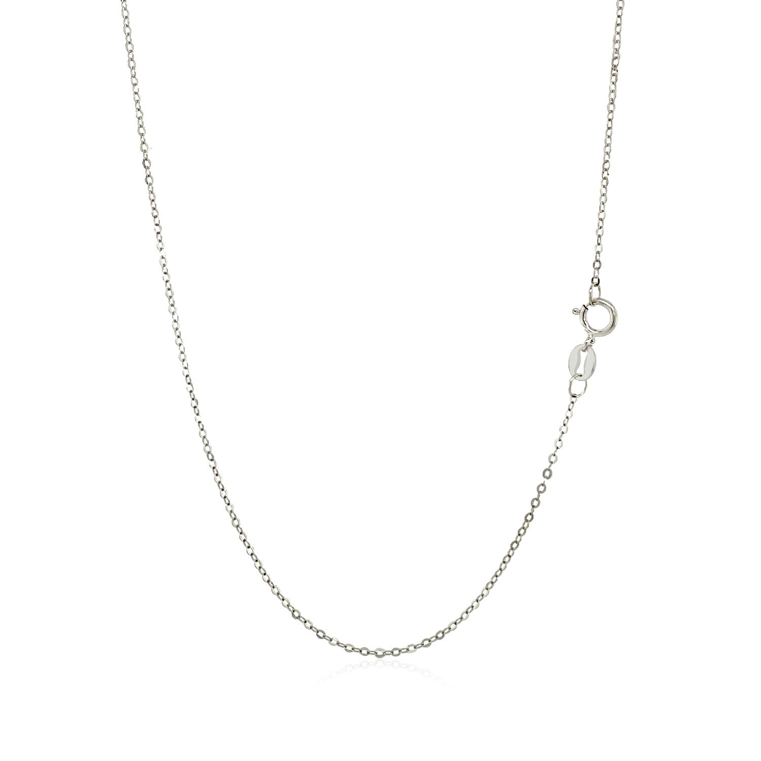 14k White Gold Polished Mini Heart Necklace - Coolpeacock