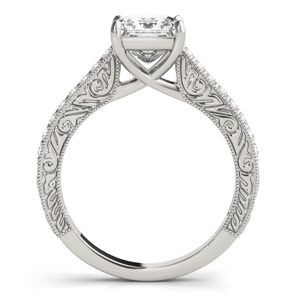 14k White Gold Princess Cut Diamond Engagement Ring (1 1/4 cttw) - Coolpeacock