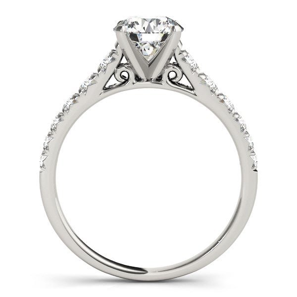 14k White Gold Prong Set Graduated Diamond Engagement Ring (1 7/8 cttw) - Coolpeacock