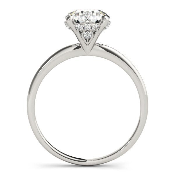 14k White Gold Prong Set Round Diamond Engagement Ring (2 cttw) - Coolpeacock