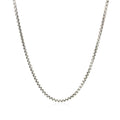 14k White Gold Round Box Chain (1.80 mm) - Coolpeacock