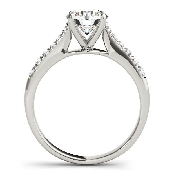 14k White Gold Round Cut Diamond Engagement Ring (1 5/8 cttw) - Coolpeacock