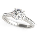 14k White Gold Round Diamond Engagement Ring Band Stones (1 1/8 cttw) - Coolpeacock