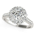14k White Gold Round Diamond Halo Engagement Ring (2 1/2 cttw) - Coolpeacock