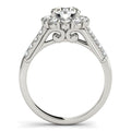 14k White Gold Round Diamond Halo Engagement Ring (2 1/2 cttw) - Coolpeacock