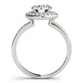14k White Gold Round Halo Diamond Engagement Ring (1 1/2 cttw) - Coolpeacock