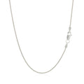 14k White Gold Round Wheat Chain (1.00 mm) - Coolpeacock