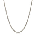 14k White Gold Round Wheat Chain (2.10 mm) - Coolpeacock