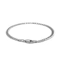 14k White Gold Solid Curb Bracelet (3.60 mm) - Coolpeacock