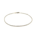 14k White Gold Solid Diamond Cut Rope Bracelet (1.80 mm) - Coolpeacock