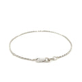 14k White Gold Solid Diamond Cut Rope Bracelet (1.80 mm) - Coolpeacock