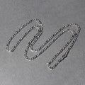 14k White Gold Solid Figaro Chain (2.60 mm) - Coolpeacock