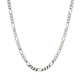14k White Gold Solid Figaro Chain (2.60 mm) - Coolpeacock