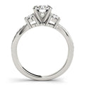14k White Gold Split Shank Round Diamond Engagement Ring (1 5/8 cttw) - Coolpeacock