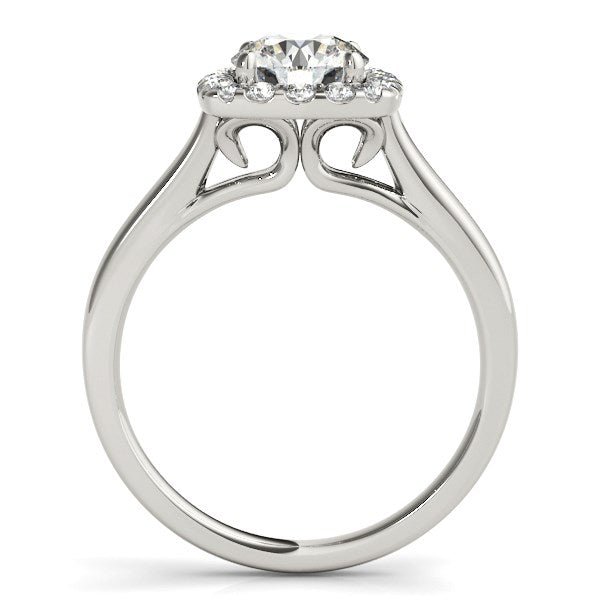 14k White Gold Square Shape Border Diamond Engagement Ring (1 1/3 cttw) - Coolpeacock