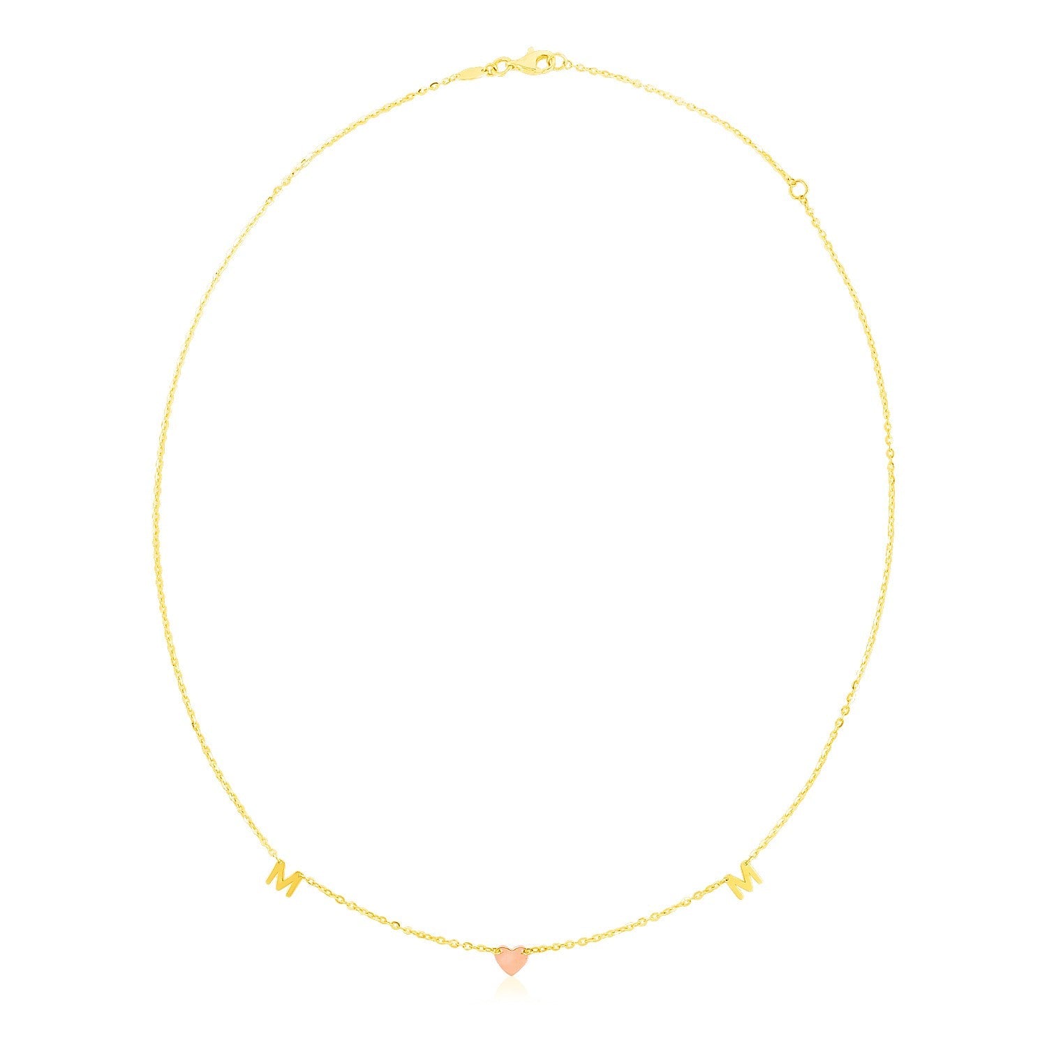 14k Yellow and Rose Gold Mom Necklace - Coolpeacock