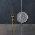14k Yellow Gold 18 inch Two Strand Necklace with Circle and Bar Pendants - Coolpeacock