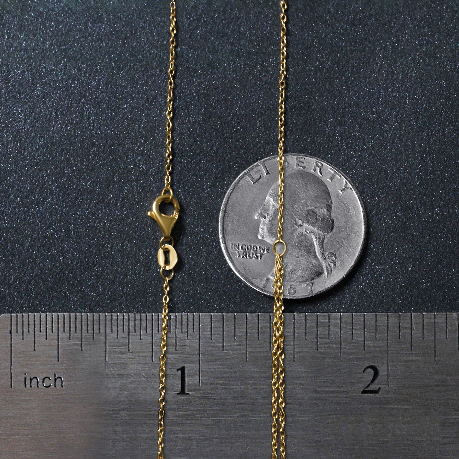 14k Yellow Gold 18 inch Two Strand Necklace with Circle and Bar Pendants - Coolpeacock