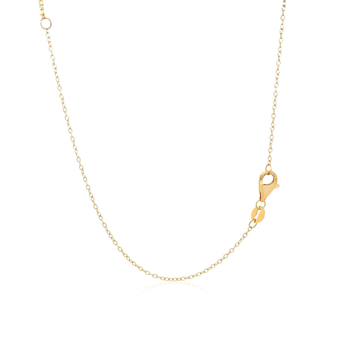 14k Yellow Gold 18 inch Two Strand Necklace with Circle and Bar Pendants - Coolpeacock