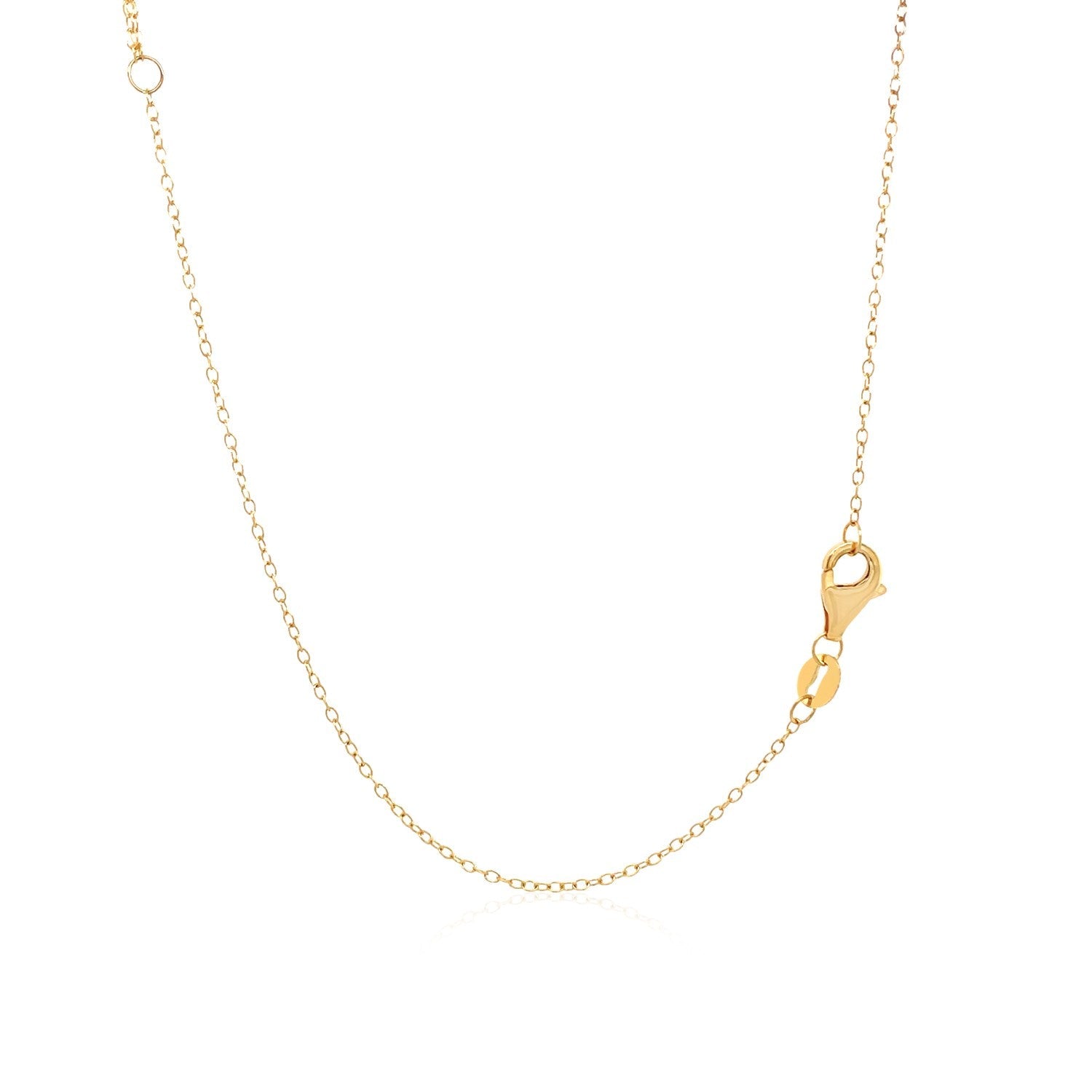 14k Yellow Gold 18 inch Two Strand Necklace with Circle and Bar Pendants - Coolpeacock