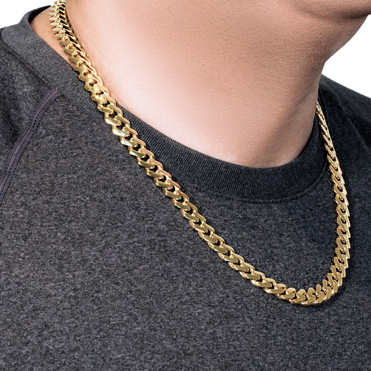 14k Yellow Gold 22 inch Polished Curb Chain Necklace - Coolpeacock