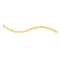 14k Yellow Gold 7 1/2 inch Laurel Leaf Bracelet with Diamond (7.40 mm) - Coolpeacock