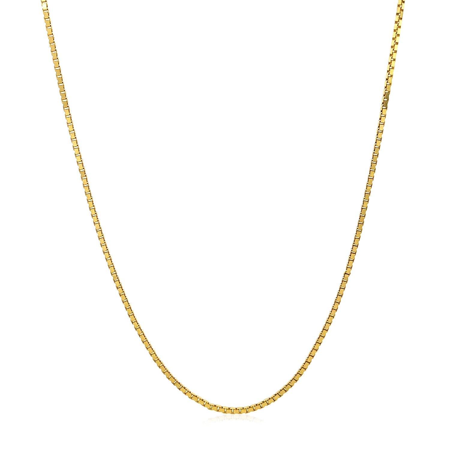 14k Yellow Gold Adjustable Box Chain (1.10 mm) - Coolpeacock