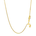 14k Yellow Gold Adjustable Box Chain (1.10 mm) - Coolpeacock