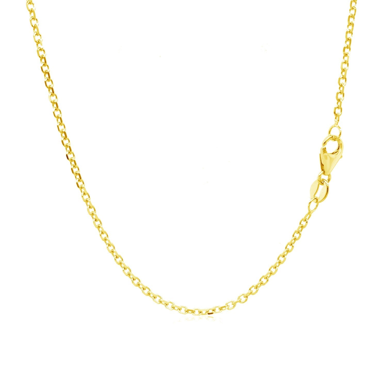 14k Yellow Gold Adjustable Cable Chain (1.50 mm) - Coolpeacock