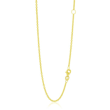 14k Yellow Gold Adjustable Cable Chain (1.50 mm) - Coolpeacock